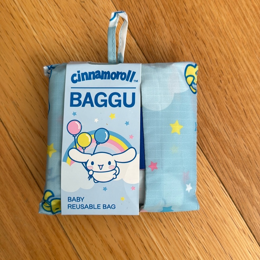 NWT BAGGU BABY Cinnamoroll Reusable Tote Bag